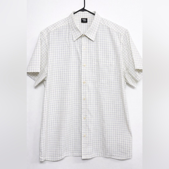 Street Legal Other - Casual White and Blue Grid Men's Shirt